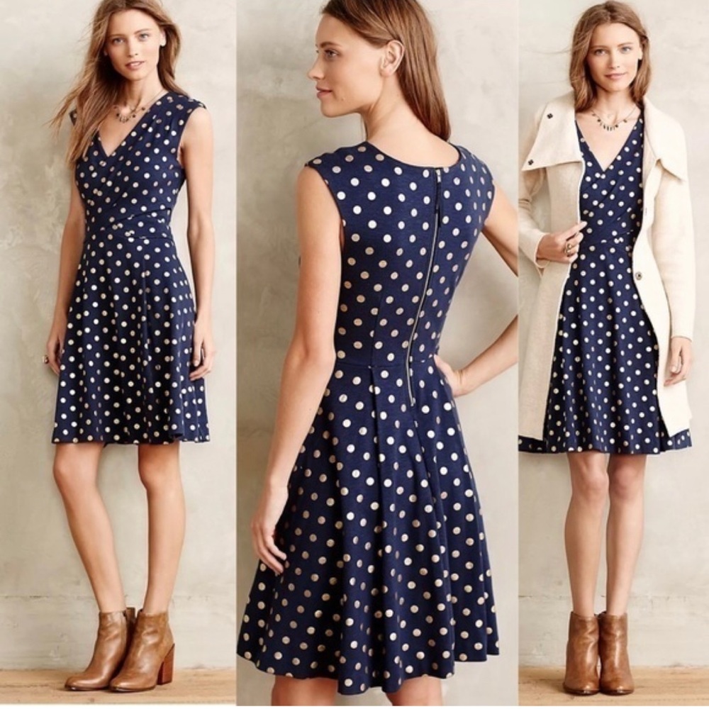 {Anthropologie} Ophira Dot Dress size XS